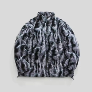 Veste polaire Sherpa en toile légère pour hommes avec col montant doublure respirante coupe polyvalente idéale pour les voyages par temps frais - Product Image 4