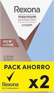 Déodorant crème Rexona Maximum Protection anti-transpirant pour femmes, parfum doux et propre, 45 ml x 2 - Product Image 4