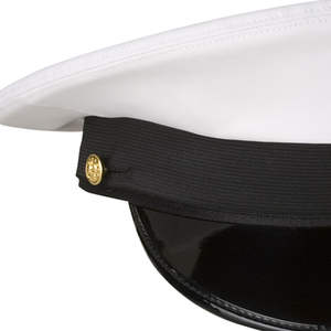 Casquette d'officier en laine noire de haute qualité avec logo brodé, nouveau design élégant - Product Image 6