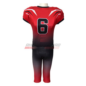 Uniforme de fútbol americano hecho a medida de alta calidad superventas, diseño transpirable de talla grande con manga corta de verano - Product Image 5