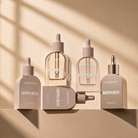 Flacon compte-gouttes en verre givré de luxe, vide, 30 ml (1 oz), pour cosmétiques, huiles essentielles et sérums, idéal pour les soins de la peau.