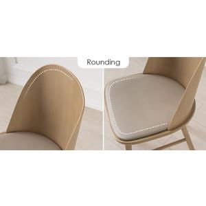 Asiento acolchado Comedor New Top Vietnam HE 007 Sillas de comedor Muebles para el hogar Marco de ceniza envuelto con tela/PVC - Product Image 5