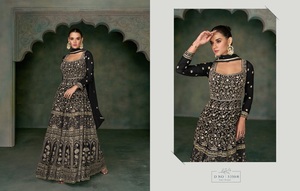 Vestido de Bollywood bordado de Georgette real pesado Salwar Kameez - Product Image 3