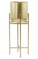 Élégant support de présentation suspendu en métal doré pour plantes, idéal pour l'intérieur et l'extérieur, pour jardin et maison