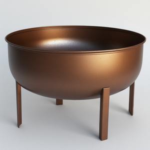 Modern Heavy Gauge <b>Metal</b> <b>Firepit</b> Built for Extreme Weather Conditions Powder Coated Wood Burning Durable Performance - Product Image 1