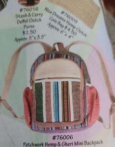 กระเป๋าเป้สะพายหลังผ้าฝ้ายทำมือของผู้ชายมีสไตล์อุปกรณ์เสริมที่ทันสมัยทำด้วยมือในประเทศเนปาล - Product Image 3