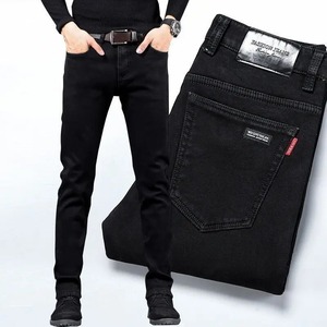 2025 haute qualité pantalon droit personnalisé Premium nouveau pantalon en jean lavé 100% coton élégant décontracté hommes jean - Product Image 2