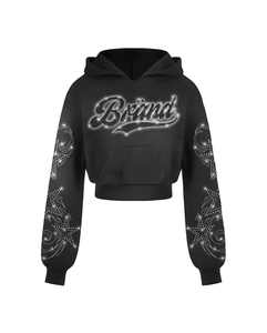 Conjunto de Dos Piezas para Mujer, Estilo Vintage, Color Sólido, Invierno, Lavado Ácido, Ecológico, Poliéster/Algodón, Sudadera con Capucha y Pantalones Gruesos - Product Image 4