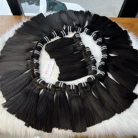 Lots de Cheveux Humains Vietnamiens Vierge Remy, Super Double Drawn, Double Trame, Lisses Comme des Baguettes, Cuticules Alignées, Provenant d'un Donneur Unique, Vente en Gros