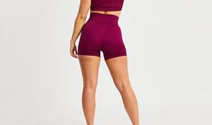 Shorts Deportivos de Cintura Alta para Mujer, Sin Costuras, para Yoga, Gimnasio, Ropa Deportiva, Compresión Elástica Suave, Pantalones Deportivos - Product Image 3