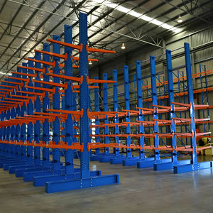 Estantería de Almacenamiento de Acero Resistente, Sistema de Estanterías <span class=keywords><strong>Cantilever</strong></span> de 2/5 Niveles, para Tubos, Madera y Otros Materiales Largos e Irregulares - Product Image 6