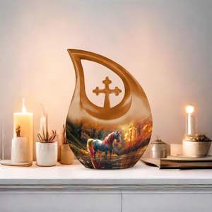 โกศโลหะยูนิคอร์นสำหรับขี้เถ้าขี้เถ้าของผู้หญิงโกศขนาดเล็กสำหรับผู้ใหญ่ชายร่างเล็กสำหรับมนุษย์ขี้เถ้า - Product Image 6