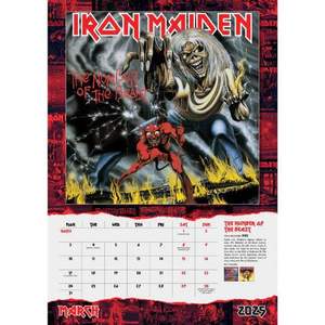Calendario Impreso de la Colección de Leyendas de la Música de Iron Maiden 2025 - Product Image 3