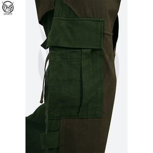 Pantalon cargo décontracté pour homme, matière personnalisée, plusieurs couleurs, coupe droite ample, fermeture éclair. - Product Image 2