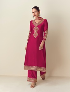Latest Heavy Chinnon Embroidery Collection Designer Women's <b>Kurti</b> Salwar Kameez Indian Pakistani Party Quick Dry New Style - Product Image 5