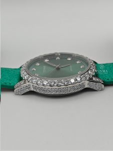 Reloj de diamantes de corte redondo con moissanita certificado VVS unisex, hecho a mano, personifica la vanguardia de la moda Hip Hop - Product Image 2