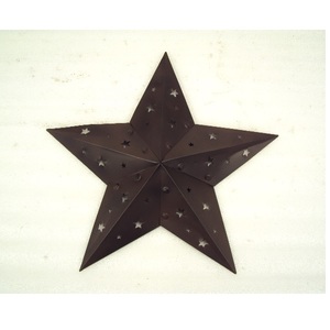 Ornements d'étoile suspendus en métal noir enduit de poudre conception découpée pour la maison ornements suspendus décoratifs d'arbre de Noël X Mas - Product Image 1