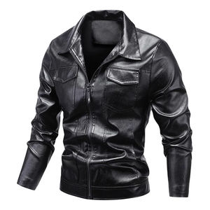 Wholesale Men's Sustainable Genuine Leather <b>Canvas</b> <b>Jacket</b> with Knitted Design Breathable & Quick Dry Customizable Sizes & Colors - Product Image 3