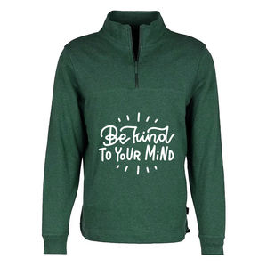 Meilleure vente Hommes Quarter Zip Pull Sweat Plus Size Slim Fit Logo personnalisé Design couleur unie élégant Streetwear - Product Image 2