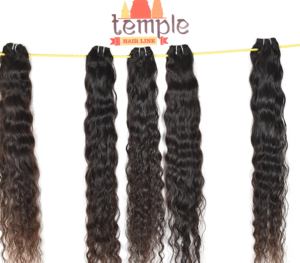 Extensiones de cabello humano de onda profunda de color natural sin procesamiento de paquete vietnamita virgen de templo 100% alineado con cutícula al por mayor - Product Image 2