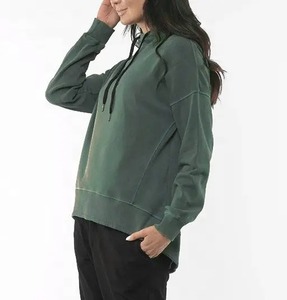 Sudadera con capucha de lana de algodón liso para mujer, Jersey cálido de invierno con etiqueta privada - Product Image 2