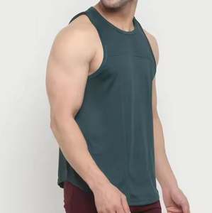 Mens Ribbed Tank Top Soft Cotton Stretch Fit OEM Custom <b>Logo</b> Wholesale - Product Image 3