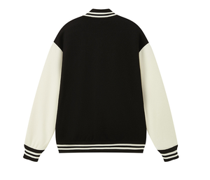 New Custom Men's Winter Stand Collar Varsity Letterman <b>Baseball</b> <b>Bomber</b> <b>Jacket</b> with Embroidery Patches - Product Image 6