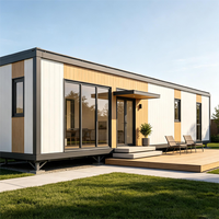 Maison Modulaire Préfabriquée en Conteneur Entièrement Meublée, Résistante à la Rouille et au Vent, Idéale pour Bureau Rapide ou Atelier