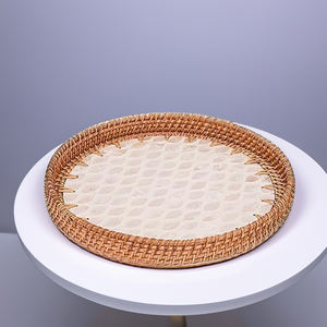 Vietnam Mère Perle Incrustation Géométrique Poli Plateau Décoratif À La Main De Luxe Écologique Plateau De Service pour Hôtel Maison - Product Image 3