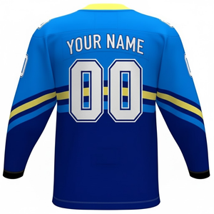 Suministro Directo de Fábrica, Camisetas de Hockey sobre Hielo Sublimadas Personalizadas, Diseño Profesional, Transpirables, Antibacterianas, 100% Poliéster, Deportivas - Product Image 6