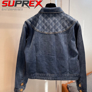 Ensemble deux pièces short en jean brodé et matelassé respirant pour femme, style vacances de printemps, délavé et déchiré, bleu - Product Image 2