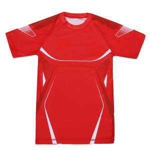 Personalice su propio logotipo al por mayor impreso manga corta MMA Rash Guard para BJJ Jiu Jitsu Fitness Swim Plain Shirt Design - Product Image 6