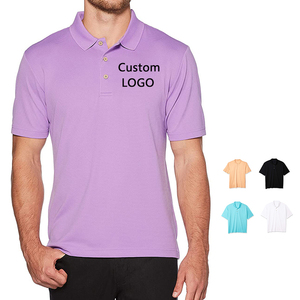 Camiseta de Golf de Manga Corta para Hombre, Talla Grande, de Algodón/Fibra de Bambú, con Logotipo Personalizado Bordado, Transpirable, Diseño Sólido, Alta Calidad - Product Image 2