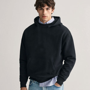 Logo personnalisé et design de pulls à capuche tendance baggy en hiver polyester/coton teint en couleur unie - Product Image 2