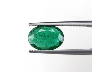 2,10 quilates calidad fina 100% Natural azulado verde zambiano Esmeralda corte ovalado mayo piedra colgante anillo hacer piedras preciosas sueltas - Product Image 1