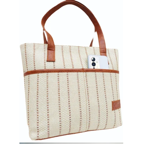 Bolsos elegantes de yute de oficina para mujer, bolsos de mano para mujer, para ropa, compras, bolsos naturales, bolsos bohemios, venta al por mayor, precio de fábrica - Product Image 5