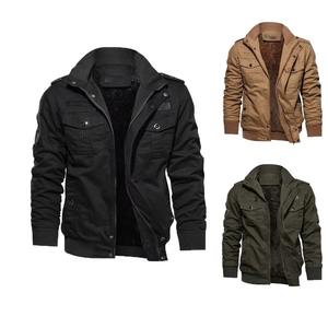 แจ็คเก็ตบอมเบอร์วินเทจสำหรับผู้ชายแจ็คเก็ตขนแกะกันน้ำและกันลมขนาดพิเศษ - Product Image 5