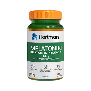 Mélatonine de qualité supérieure 10 mg à libération prolongée avec Valeriana Wallichii pour adultes uniquement, non destiné aux femmes enceintes - Product Image 1