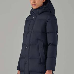 Vente en gros Automne Hiver Femmes Manteaux en duvet Couleurs Personnalisées Tailles Imperméable Coupe-vent Fermeture de ceinture Manches longues Streetwear Vestes - Product Image 2