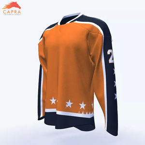 Camiseta de hockey sobre hielo impresa por sublimación con logotipo personalizado de equipo deportivo de alta calidad hecha en Pakistán - Product Image 2