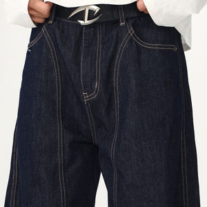 กางเกงยีนส์ทรงหลวมสำหรับผู้ชาย, กางเกงยีนส์ซักวินเทจทรงหลวมพิมพ์ลายสกรีนได้ตามต้องการ - Product Image 6