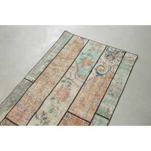 พรมตุรกี ขนาด 2.9x6.4 ฟุต พรมวินเทจสีน้ำตาลน้ำเงิน พรมโมร็อกโก - Product Image 5