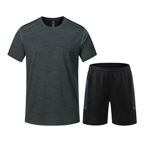 Conjunto Deportivo para Hombre, Camiseta de Manga Corta y Pantalones Cortos, Ropa Deportiva Informal para Exteriores, Ropa de Gimnasio - Product Image 2