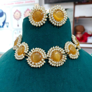 Trending Show Piece Gargantilla Conjunto de gargantilla de diseñador de moda Joyería de moda india para mujeres y niñas Ropa de fiesta - Product Image 1