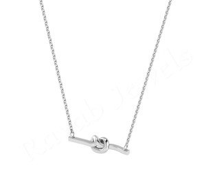 2025 personnalisé 925 argent Sterling amour noeud pendentif plaqué or collier multi plaqué unisexe Style classique cadeau d'anniversaire - Product Image 4