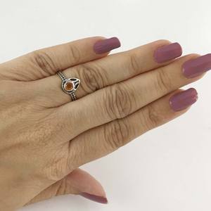 Bague de mode pour femmes en argent sterling 925 de haute qualité avec diamant coupé en cornaline orange comme pierre principale pour les fêtes de mariage - Product Image 2
