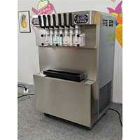 Machine à glace molle verticale en acier inoxydable 60-65 L/h, 7 saveurs mélangées, 4+3 distributeurs transparents, pour glacier ICM-395 220V/110V