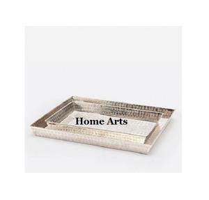 Ensemble de deux tailles différentes Plateau à bonbons Plateau à chocolats martelés en aluminium de la meilleure qualité au prix le plus bas - Product Image 1