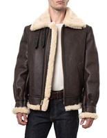 Blouson aviateur en cuir de mouton pour homme