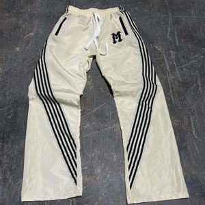 Pantalones de chándal holgados de gran tamaño personalizados para hombre, pantalones de chándal de nailon transpirable con serigrafía, pista de rayas bordadas - Product Image 2